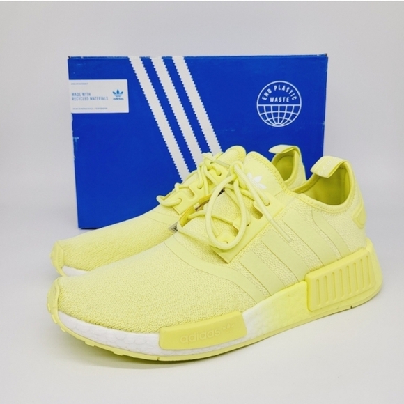 New Adidas Originals NMD_R1 Pulse Yellow Running Shoes Women's Size 6 - Picture 1 of 9